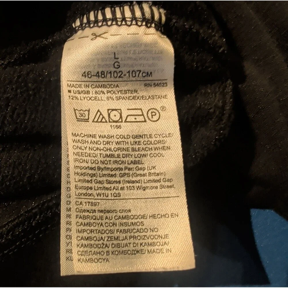 Banana Republic Polartec Fleece Pullover Shirt Mens Large Black 1/4 Zip